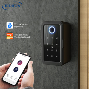 Tediton-caja de almacenamiento de llaves de aleación de Zinc, caja de seguridad con código reiniciable para llaves de repuesto de casa
