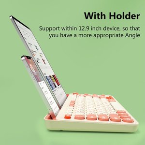 Ranura para tarjeta de teclado inalámbrico 2,4G inalámbrico + teclado BT para Pad Phone Laptop PC ordenador recargable Bt teclado con soporte