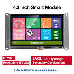 4,3 Zoll UART IPS Voll ansicht tft LCD serieller Bildschirm HMI tft Display LCD-Modul mit resistivem Touchscreen