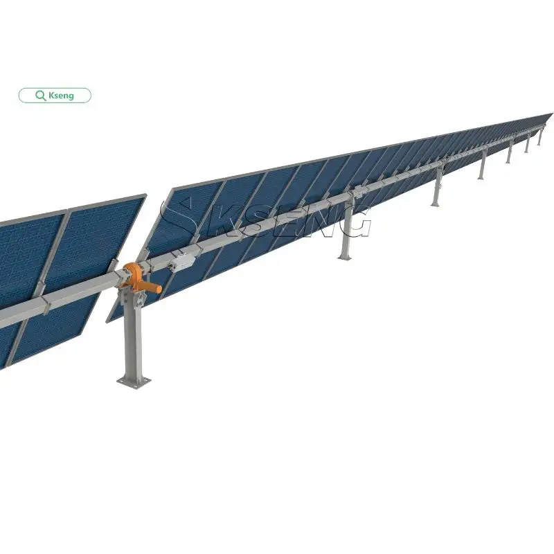 Sistemas de energía de seguimiento solar comercial Sistema solar de seguimiento solar de un solo eje