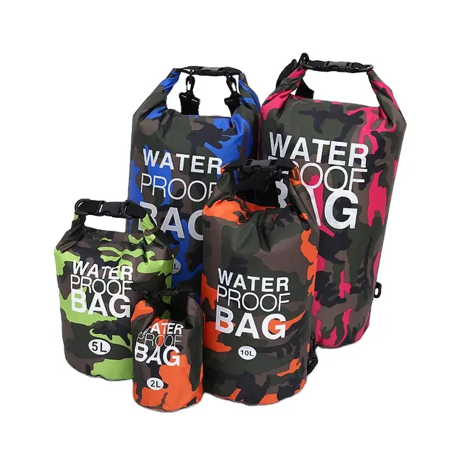 Производство заказчиков Оптовая продажа Новый стиль водонепроницаемая сухая сумка 2L 5L 10L15L 20L нейлоновая камуфляжная непромокаемая сумка из ПВХ