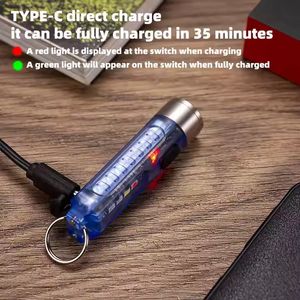 SMALL SUN Flashlight Torch Portable Keychain LED Flashlight USB Rechargeable <strong>High</strong>-Power Emergency <strong>Light</strong> for Outdoor Daily Use - Product Image 5
