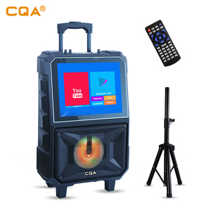CQA-altavoz de Karaoke con pantalla táctil, sistema de Audio y función WiFi