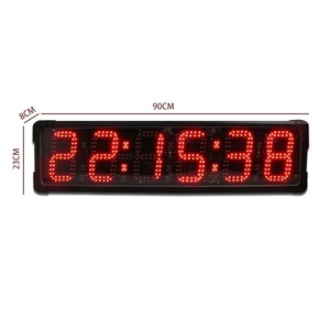 Display rosso doppio lato luminosità regolabile LED orologio digitale da corsa all'aperto sport temporizzazione corsa cavalli maratona Timer - Product Image 5