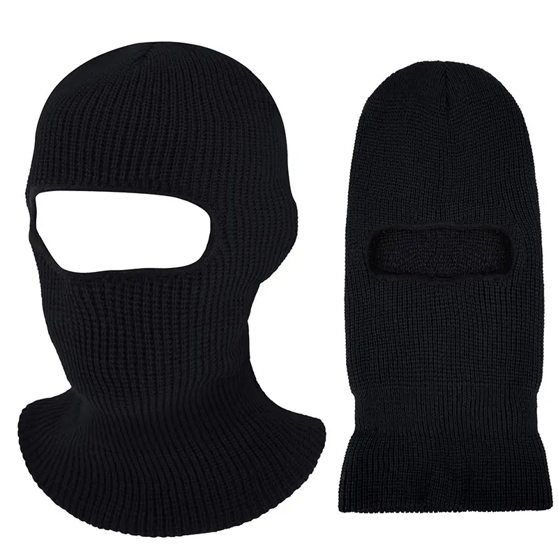 Masker Wajah Balaclava Tiga Satu Lubang Hangat Musim Dingin Grosir, Beanie Masker Ski Berwarna