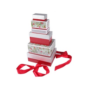 Cajas anidadas de embalaje de regalo con logotipo impreso personalizado, cajas de papel de regalo de Navidad para dulces, aperitivos, bombones - Product Image 3