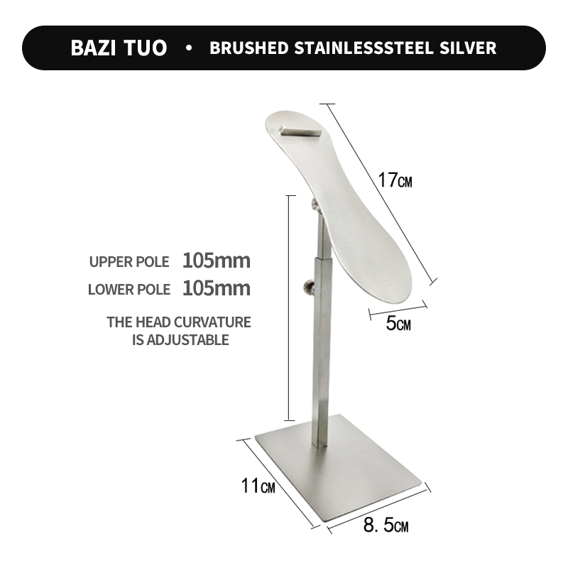Eight-character style silver brushed finish