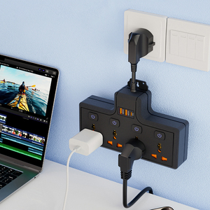 快速交付1型c和2 Usb 4路插座通用电源板墙壁电源插座交流电源板