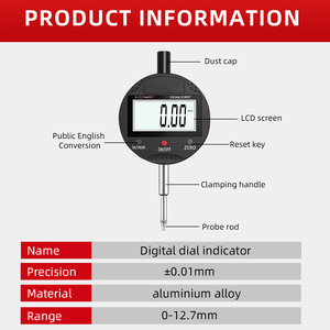 Percentile <strong>Indicator</strong> 0.01mm 0.001mm 0-12.7mm 0-25.4mm Electronic Digital Dial <strong>Indicator</strong> - Product Image 6