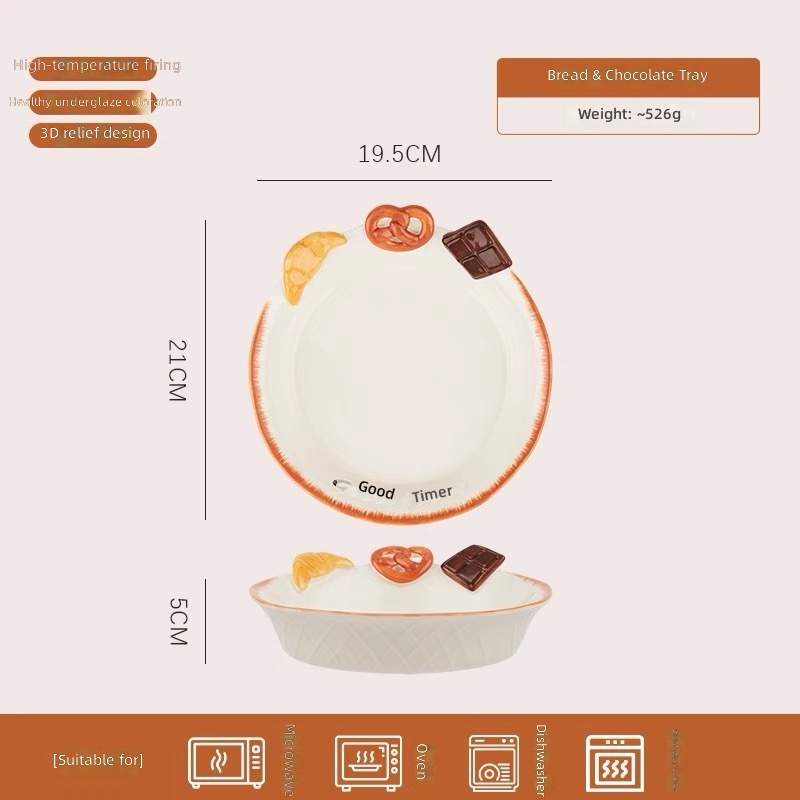 Embossed bread-8 inch plate