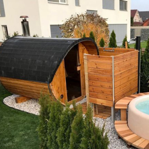 Luxurious Barrel Type Sauna with Far Infrared and Heating Stove Connecting with <strong>Computer</strong> Control <strong>System</strong> - Product Image 4