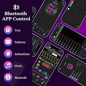 Venta caliente Bluetooth control pantalla scrooling panel de matriz colorido mensaje personalizado publicidad - Product Image 6