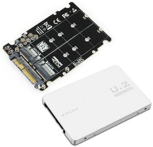 M.2 Adaptador SSD para U.2 2 em 1 M.2 NVMe SATA-Bus NGFF SSD para PCI-e U.2 SFF-8639 PCIe M2 Adaptador Conversor para computadores de mesa