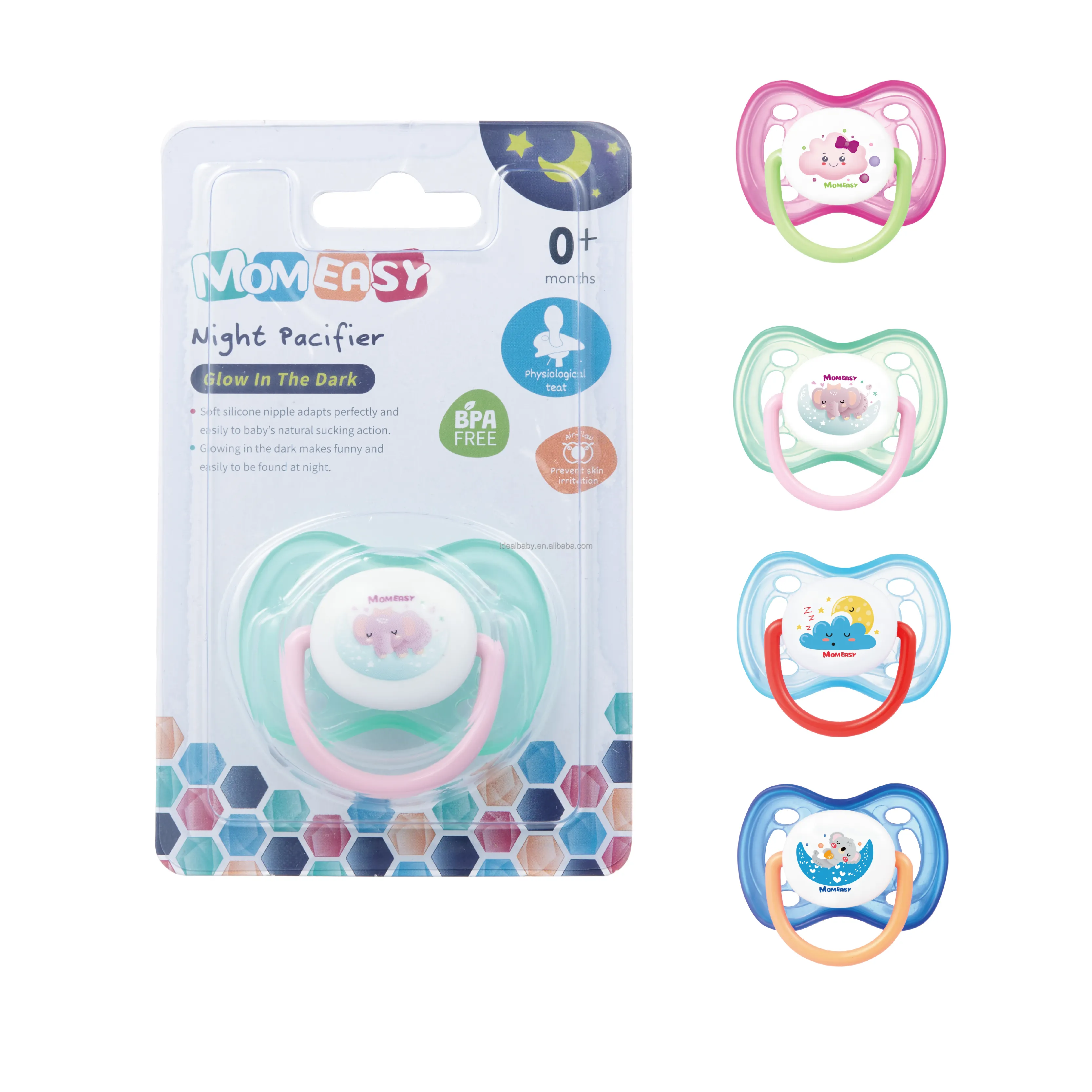 BPA Free Baby Chupeta Noite Chupeta Silicone Chupeta Brilho No Escuro