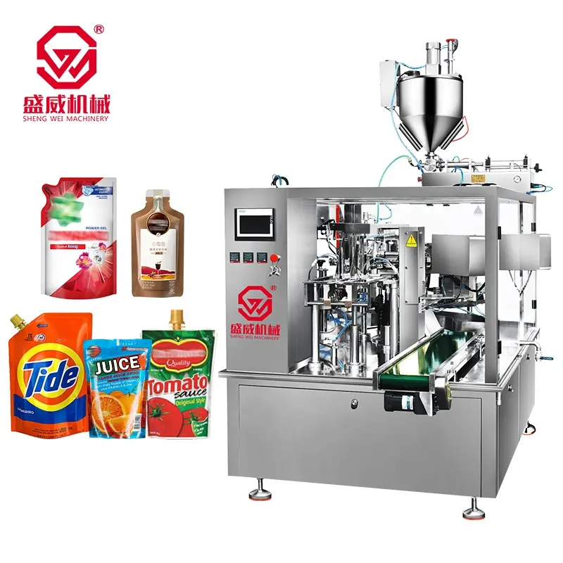 500ml 1L Sauce Juice Cooking Oil Doypack Packing Machine Laundry Detergent Liquid Stand Up Pouch Filling and Sealing Machine