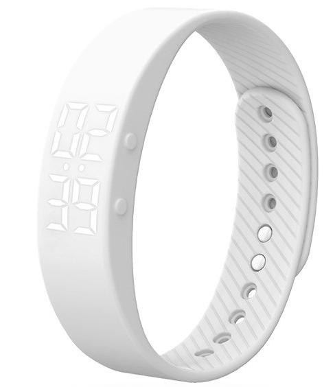 Réveil blanc - Groupe 3D - Pas - Calories - Étanche - Chronomètre