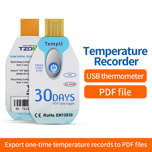 Portable Disposable USB <strong>Temperature</strong> <strong>Logger</strong> High Sensitivity PDF <strong>Temperature</strong> Recorder 30 Days 10000 <strong>Data</strong> Capacity TEMP Recorder - Product Image 5