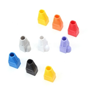 8P8C ป้องกัน Cat5 Cat6 RJ45 ฝาครอบปลั๊กโมดูลาร์ PVC ขั้วต่อรองเท้าบู๊ทส์ปลั๊ก rj45 - Product Image 4