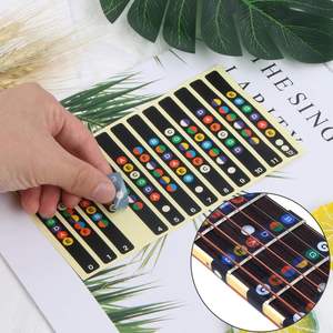 Akoestische Basgitaar Fretboard Stickers Voor Kinderen Beginners Note Stickers Herbruikbaar Waterdicht Milieuvriendelijk Voor Huisdecoratie - Product Image 2