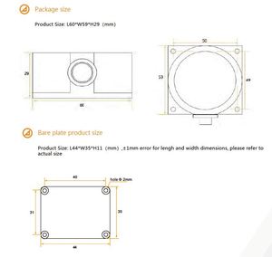 BWSENSINGデジタル出力デュアルアクシス傾斜計BW-VG200 RS485 RS232 TTLオプション0.01度高精度傾斜角センサー - Product Image 4