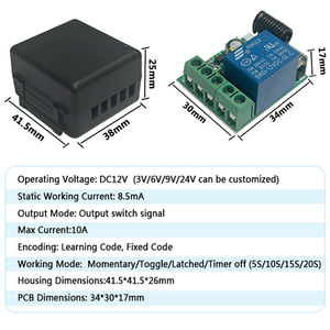 433 MHz Drahtloser Fernbedienung schalter DC 12V Ein kanal relais modul Fernbedienung sender DIY Kit - Product Image 4