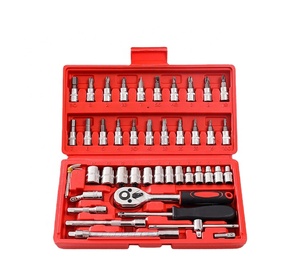 手套多工具箱五金工具46件棘轮扳手工具箱 - Product Image 1