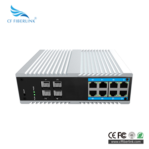 SNMP ve QoS yönetimi ile 12 Port endüstriyel Ethernet Fiber optik anahtar SFP Form faktörü 120km mesafe - Product Image 4