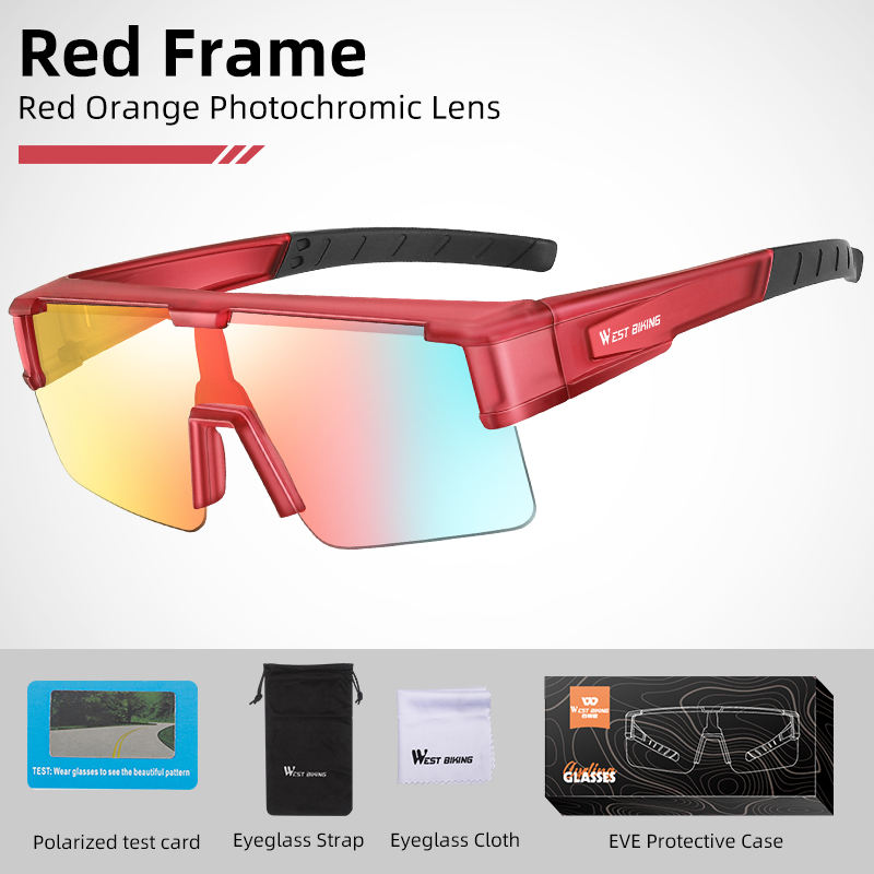 red frame red orange photochromic lens