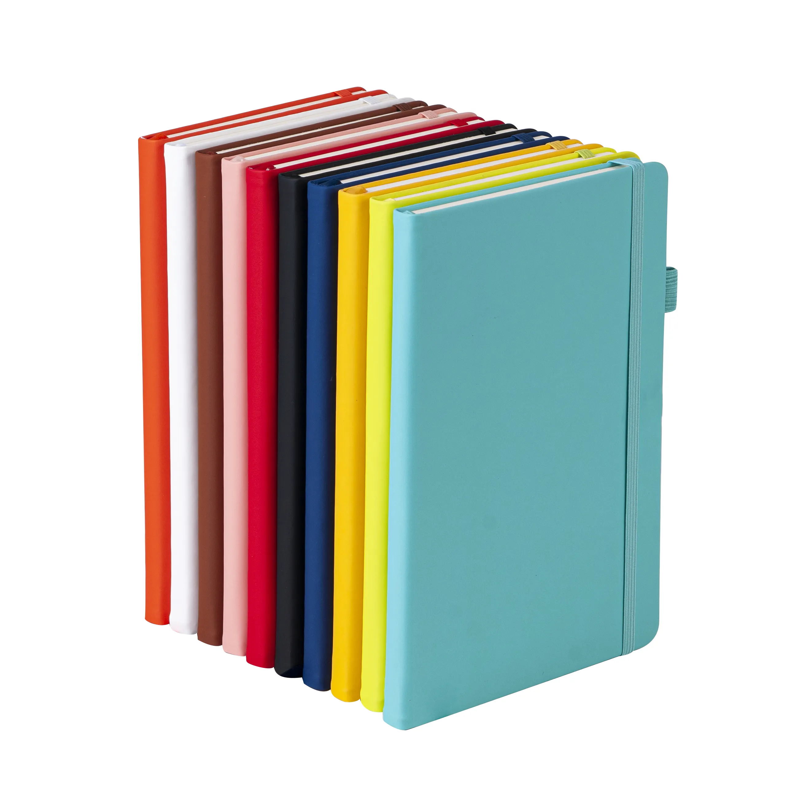 Loja de luxo Strong Binding Ribbon Book Agenda PU Leather Planner Dairy Journal Custom Cuaderno Libretas A5 Notebook Promocional