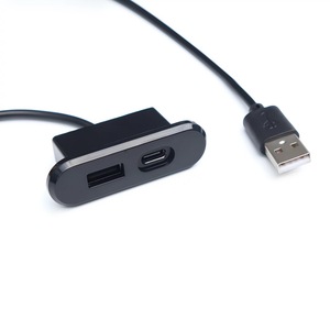 Doppia ricarica Desktop incorporato presa USB tipo-C + tipo-A accessori per mobili da ufficio componenti elettronici