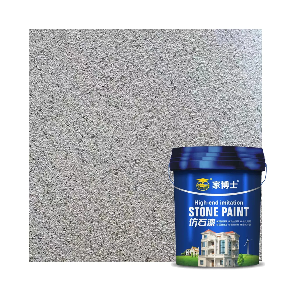 Nhà cung cấp Granite giả đá kết cấu nước bằng chứng kiềm phòng chống bên ngoài bức tường sơn