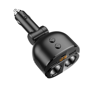 2025ที่จุดบุหรี่ USB คู่อเนกประสงค์100W ที่ชาร์จในรถแบบ one-to-too พร้อมไฟ5V/2.4A และ5V/เอาต์พุต3A - Product Image 1