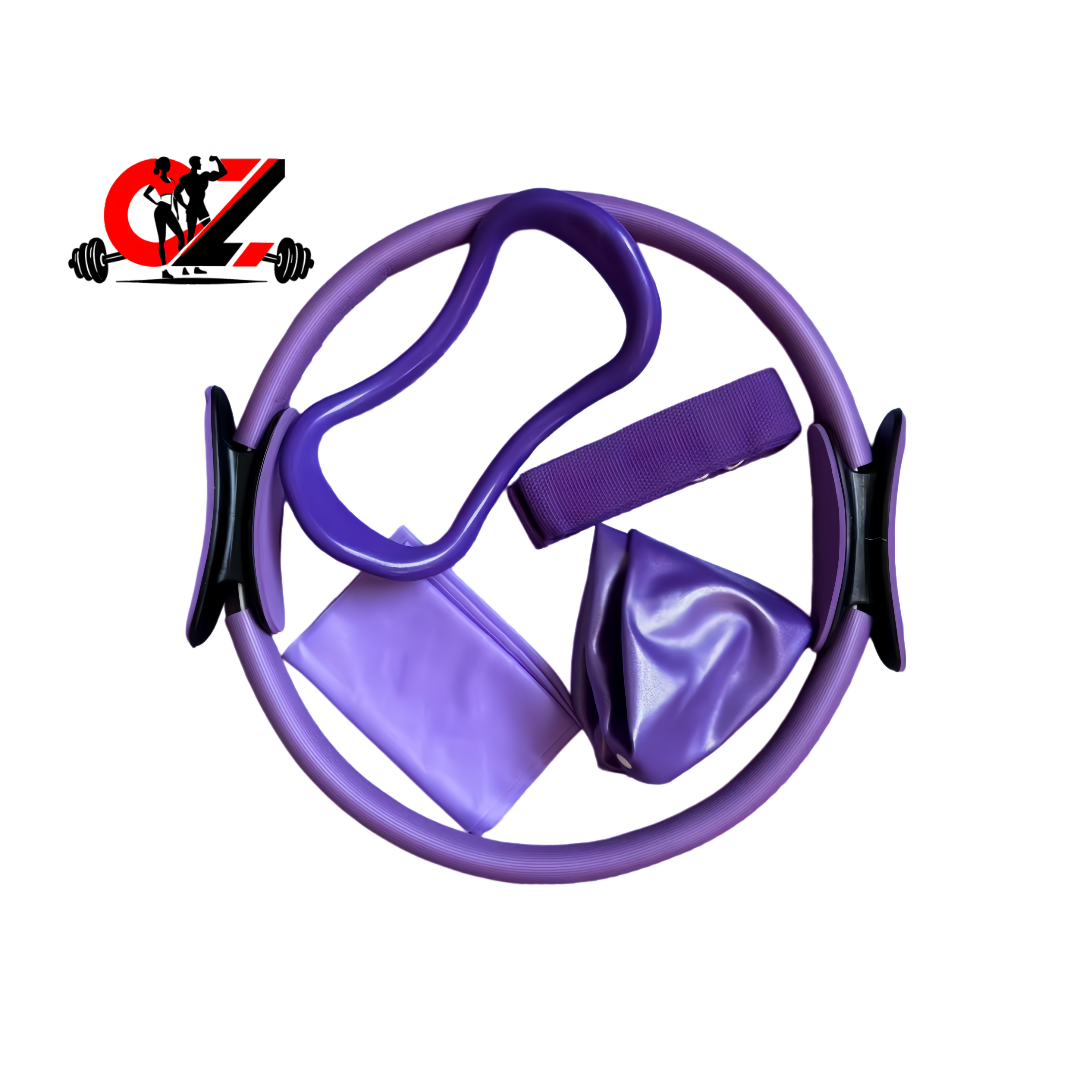 Conjunto morado de 5 piezas.