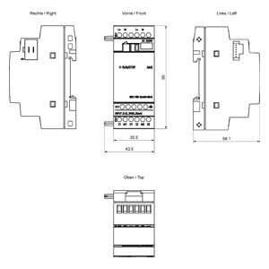 ¡6ED1055-1MA00-0BA2 SIEMENS LOGO! Módulo de extensión AM2, SV/: 12/24V CC, 2 entradas analógicas, 0-10V o 0/4-20mA para Logo!8 - Product Image 3