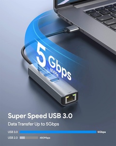 USB 3.0 Gigabit Ethernet Adapter Scheda di Rete con 3 Porte USB 3.0 HUB per PC Desktop e Laptop e Notebook E più - Product Image 4