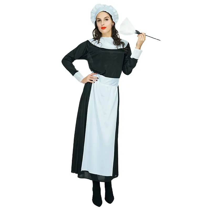 Halloween Career Style Chef Uniform Costume Cosplay Party Housekeeper Maid Costume For Women