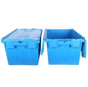 Gran distribución logística apilable caja de plástico contenedores de almacenamiento cajas para mover - Product Image 2