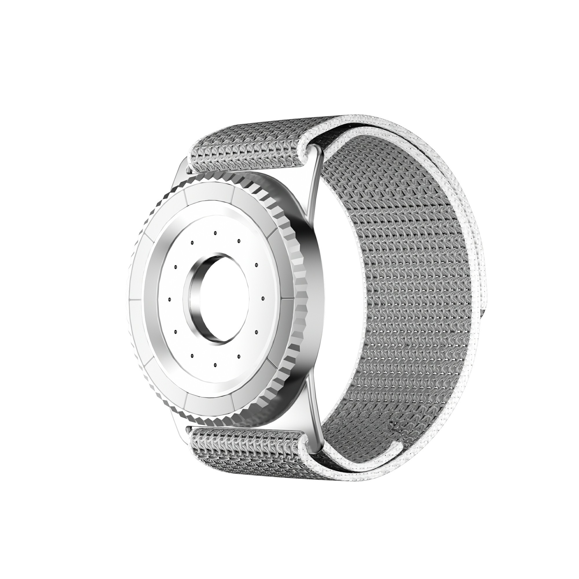 Silver with grey wristband