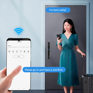 钥匙卡密码3D人脸识别指纹图雅WiFi智能门锁带门铃应用远程解锁功能 - Product Image 6