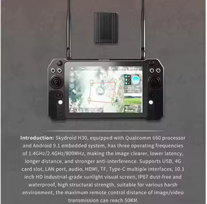 Skydroid H30 16 kanallı 1.4GHz/2.4GHz/800MHz dijital Video veri iletimi Drone uzaktan kumanda 50km hava taşıma mesafesi - Product Image 6