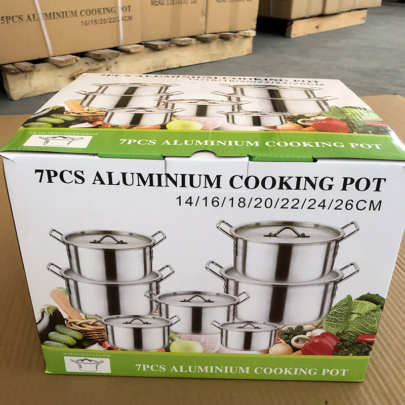 Silver A 7-piece aluminum pot set