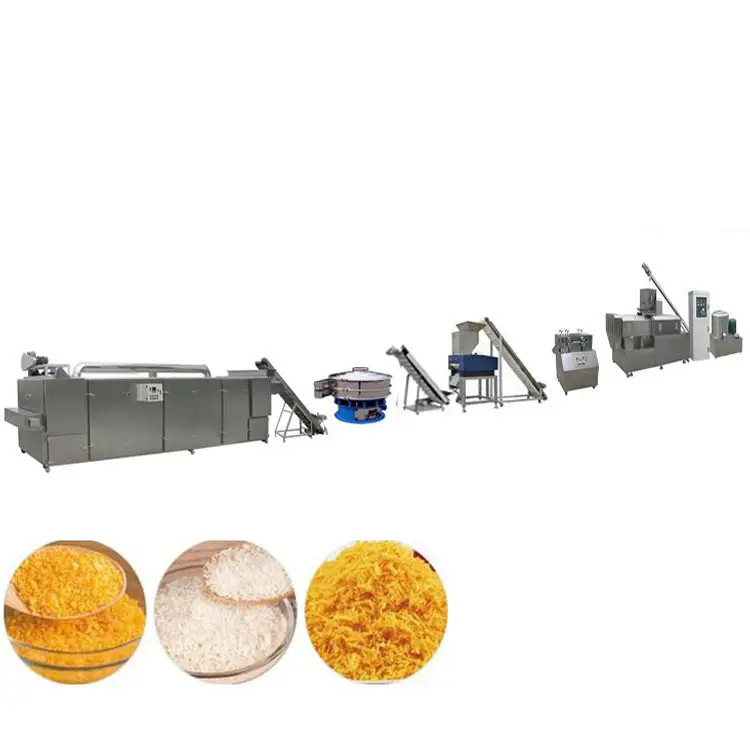 Промышленный экструдер для производства хлебной крошки/линия по производству хлебной крошки, машина для производства хлопковой ленты, используемая для жареной пищи