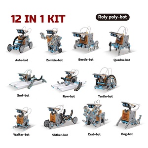 12 in1ソーラーロボットサイエンスキットDIYアセンブリ教育ソーラーロボット玩具 - Product Image 2