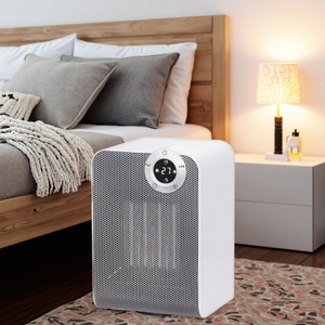 1800W Mini oscillante in ceramica termoventilatore PTC tecnologia di calore Display a LED conteggio Timer 2 impostazioni di calore per uso domestico per camera da letto - Product Image 3