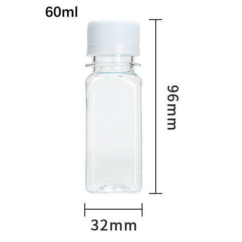 Bouteille carrée pour animaux de compagnie 2oz