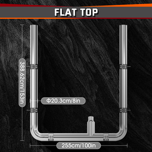 Wholesale Price Custom 8 Inch Flat Top Straight Chromed Exhaust Stack Set with 60 Degree Elbow