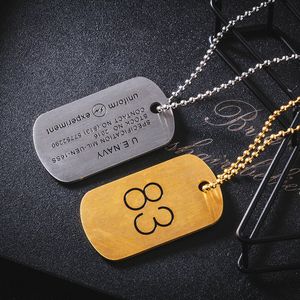 סיטונאי חקוק מותאם אישית הבלטות גברים הדיסקית לוגו מתכת כלב תגיות שרשרת עם שרשרת - Product Image 3