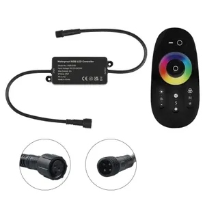 RGB-02W IP67 водонепроницаемый RGB сенсорный светодиодный контроллер для ленточного освещения в помещении/на улице меняющий цвет Диммер пульт дистанционного управления - Product Image 1
