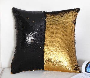 Pul atmak yastık kılıfı en yeni oluşturulan sıcak DIY iki ton Glitter pul atmak yastıklar dekoratif yastık kılıfı kanepe araba kılıfı