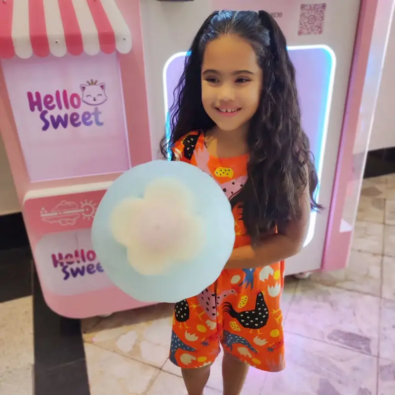 China Factory Direct Verdienen Sie Geld Kommerzielle Kinder rosa Automatische Zuckerwatte Süßigkeiten Automaten Roboter für Verkauf Party